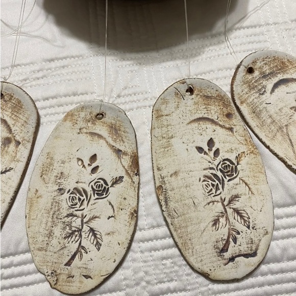 Terry Myhren Studio Art Pottery Wall Hanging Planter Wind Chime, Blue, Signed - Picture 7 of 10